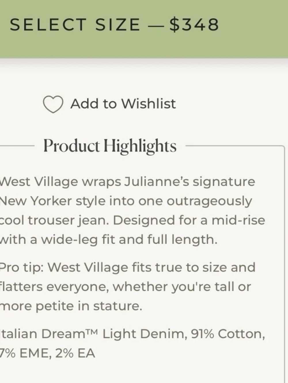 Frank & Eileen West Village Wide-Leg Trouser
Italian Dream Light
Denim S/4 $348 - Picture 8 of 14